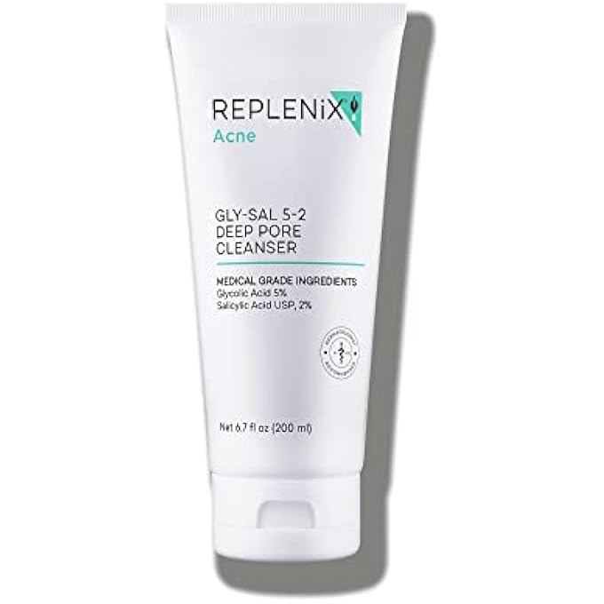 Replenix GLY-SAL 5-2 DEEP PORE FACIAL CLEANSER, MEDICAL-GRADE 5% GLYCOLIC & 2% SALICYLIC ACID OIL-FREE FACE WASH FOR ACNE-PRONE SKIN (6.7 FL. OZ) - Image 1